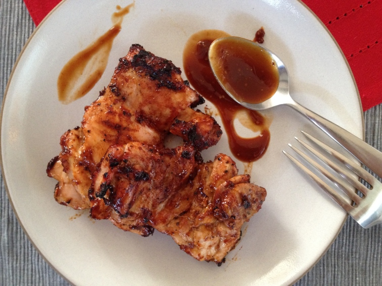 Grilled Chicken Thighs with Homemade Barbecue Sauce